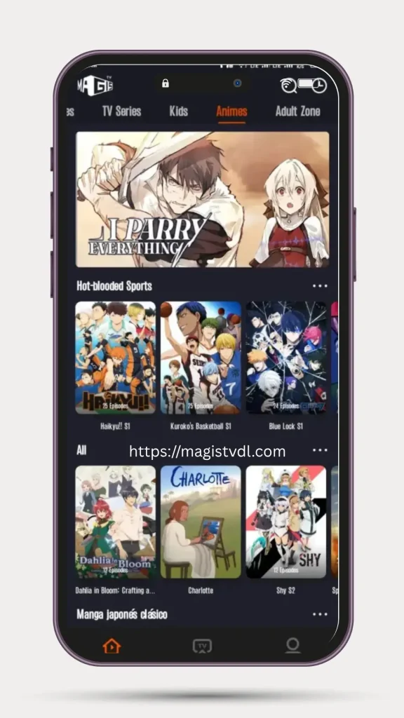 Contenido de anime de Magis